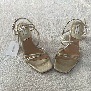 Stradivarius Gold Sandals